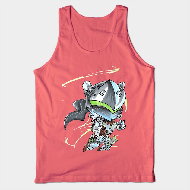 genji overwatch chibi Tank Top by Geeky Gimmicks